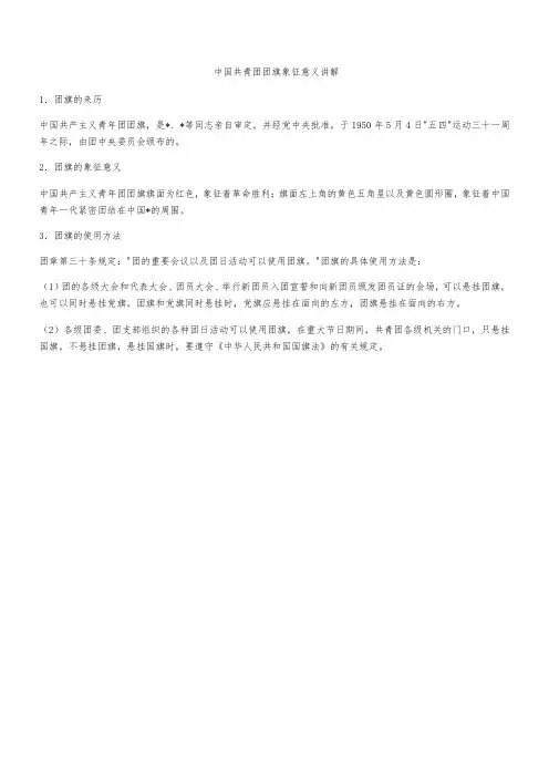 中国共青团团旗象征意义讲解