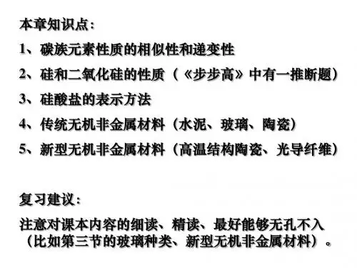 碳族元素复习