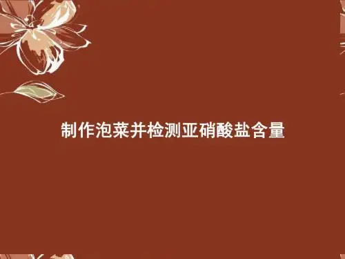 高中生物《第一章 第三节 制作泡菜并检测亚硝酸盐含量》课件3 新人教版选修1