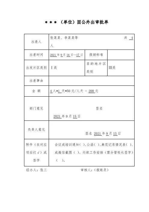 交通费报销表格