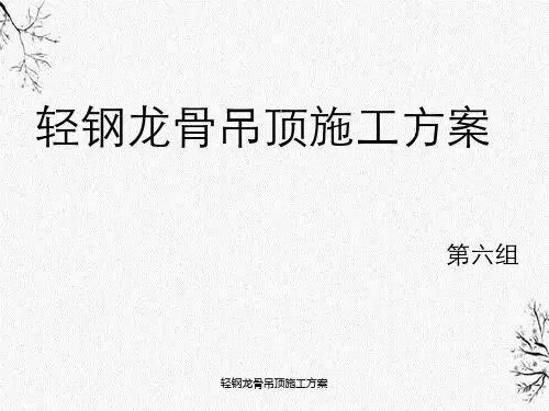 轻钢龙骨吊顶施工方案