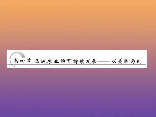 高中地理第二章区域可持续发展第四节区域农业的可持续发展——以美国为例课件湘教版必修3