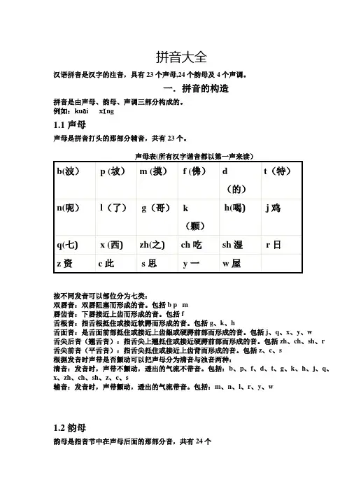 拼音大全