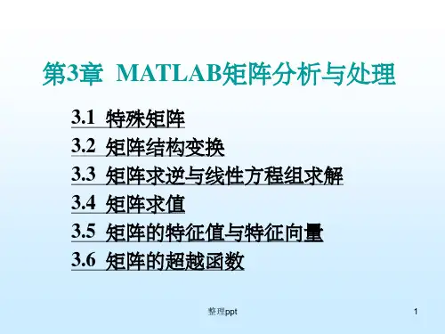 《MATLAB矩阵分析》PPT课件