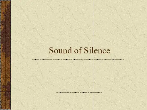 歌曲教学sound_of_silence