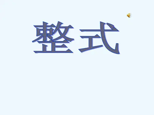 整式课件 PPT