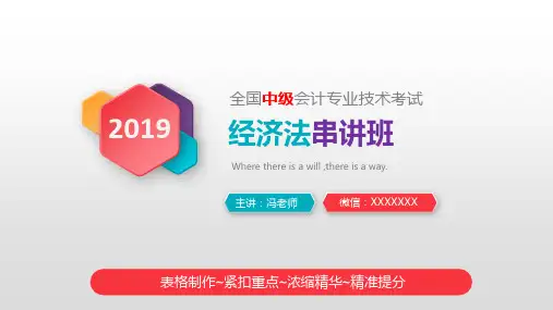 2019中级《经济法》串讲【精准提分】第四章金融法律制度