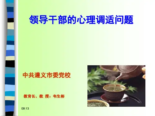 领导干部的心理调适问题 PPT课件
