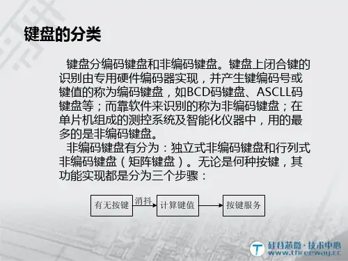 单片机独立式按键、矩形按键的应用共18页
