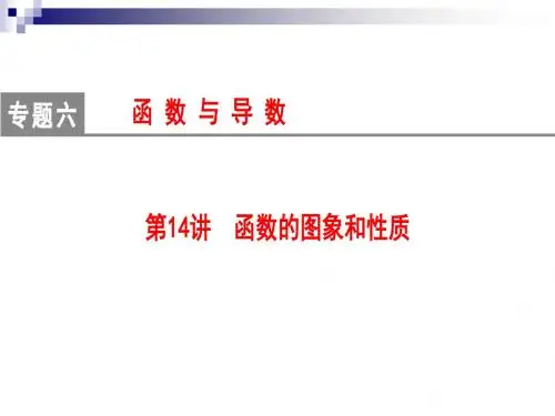高考数学二轮复习第1部分重点强化专题专题6函数与导数第14讲函数的图象和性质课件理