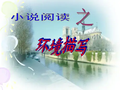 高三语文复习小说中环境描写