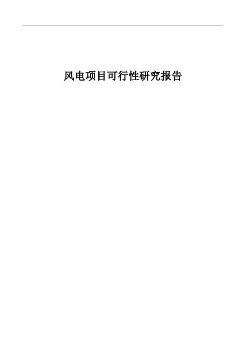 风电项目可行性研究报告