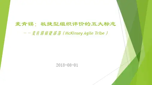 麦肯锡敏捷型组织评价的五大标志