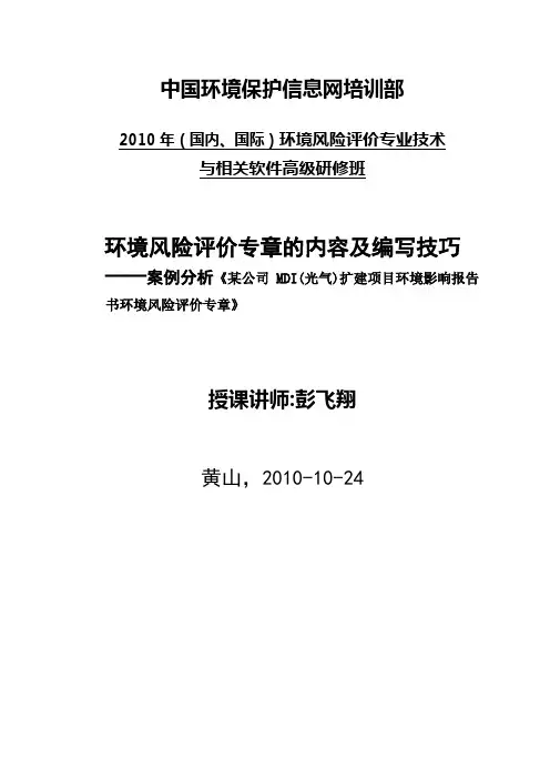 环境风险评价案例分析 2