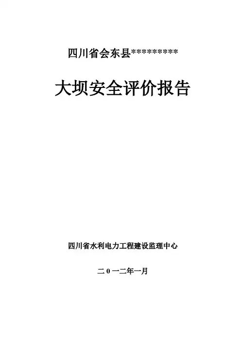 大坝安全评价报告(完整版)