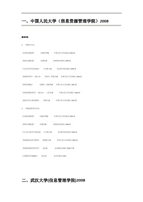 档案学考研