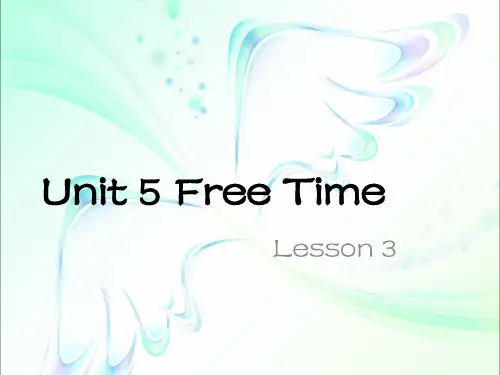 英语四年级下人教新起点Unit 5 Free Time Lesson 3 同步课件(18张)