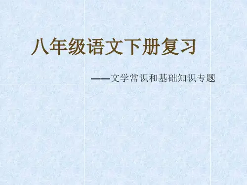 八年级语文下册生字词专项复习