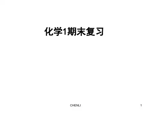 高一化学必修一期末复习课件