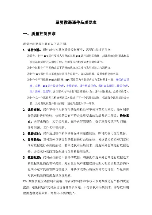 PPT品质要求