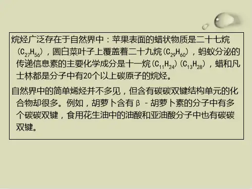 脂肪烃PPT下载完美版1