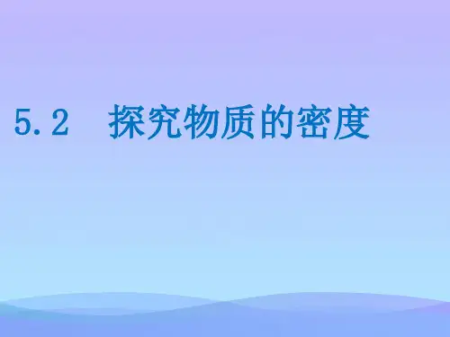 探究物质的密度ppt2 粤教沪科版优秀课件