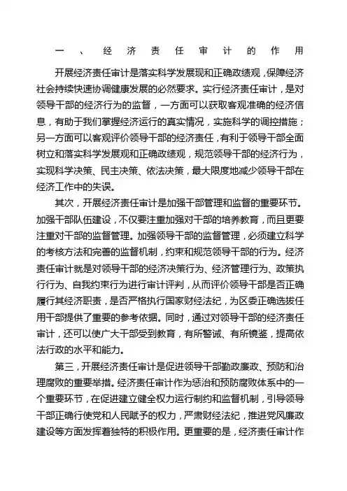 经济责任审计工作的意义和重要性 3