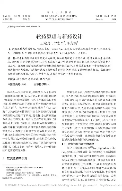 软药原理与新药设计