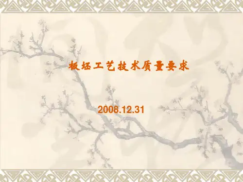 板坯工艺技术质量要求