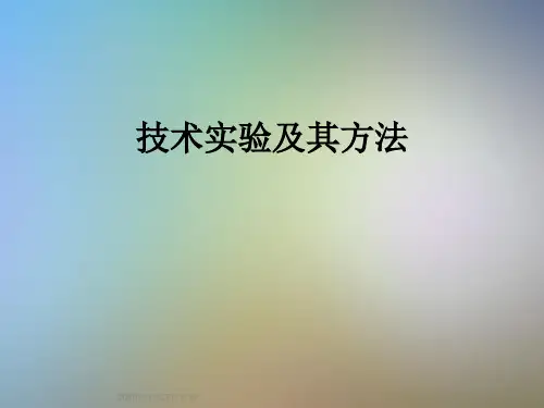 技术实验及其方法