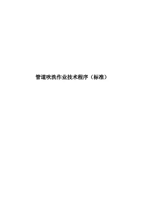 管道吹洗作业技术程序(标准)