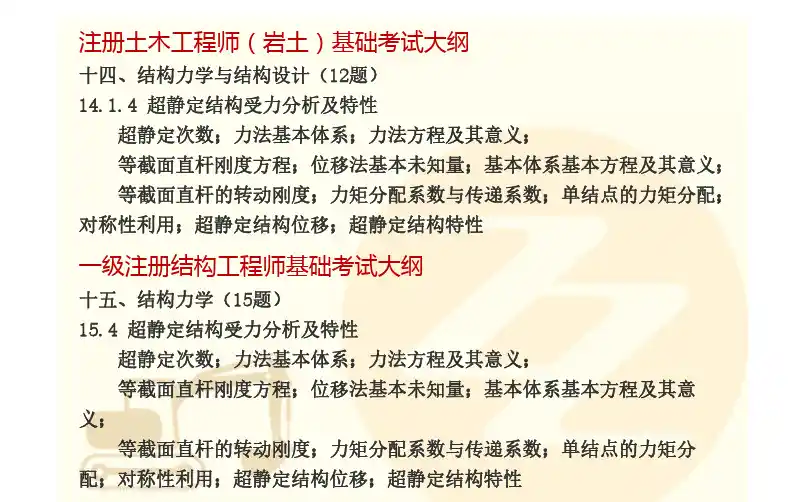 注册岩土工程师 结构工程师备考资料名师名校讲义-【岩土结构基础-结构力学】-第6讲-超静定结构(下)