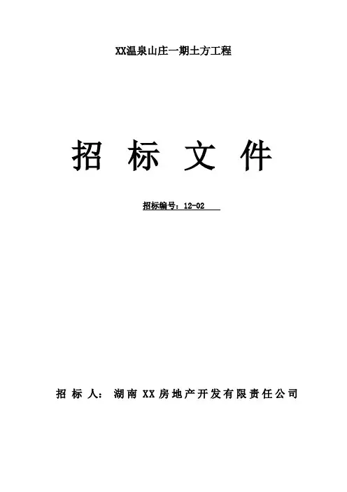 土石方工程招标文件 3