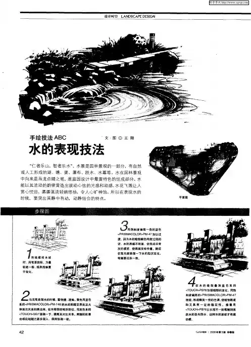 手绘技法ABC——水的表现技法