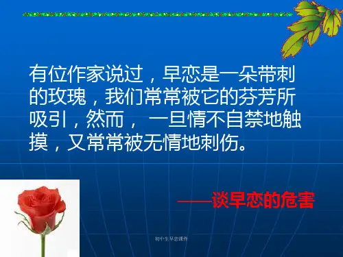 最新初中生早恋课件