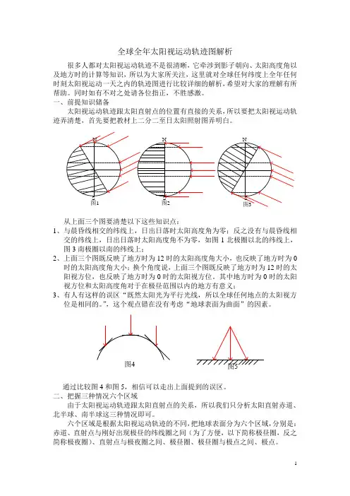 太阳视运动轨迹图解析
