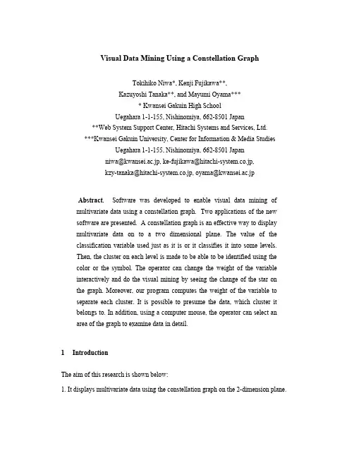 基于星座图可视化的数据挖掘data mining using iris data set