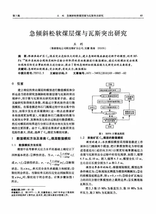 急倾斜松软煤层煤与瓦斯突出研究