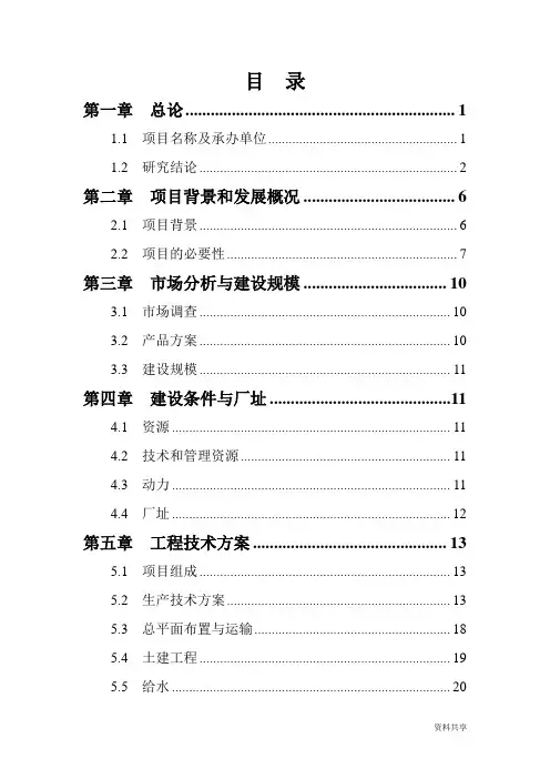 粉煤灰免烧砖《可研报告》