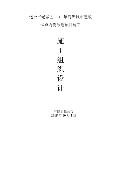 海绵城市改造工程施工组织设计
