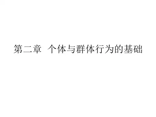 个体与群体行为的基础知识概论ppt