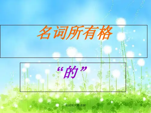 名词所有格讲解课件
