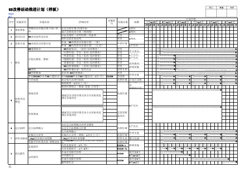 5S改善活动推进计划(样板)