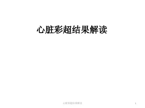 心脏彩超结果解读 ppt课件