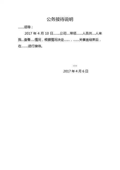 公务接待说明