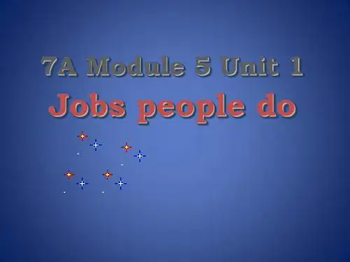 Unit1《Jobs people do》课件1(21页)(牛津上海七年级上)