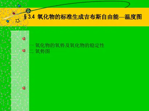 3.4氧化物的标准生成吉布斯自由能—温度图