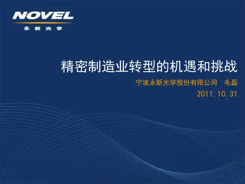 精密制造业转型的机遇和挑战