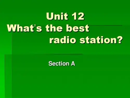 人教版初二八年级英语上册 What is the best radio station_ PPT课件