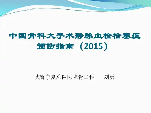 中国骨科大手术静脉血栓预防指南 ppt课件